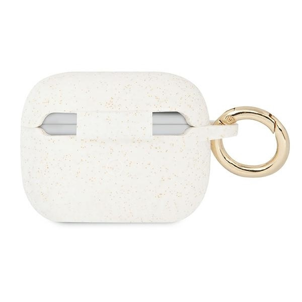 Case GUESS Apple AirPods Pro Silicone Glitter White Case 4GSM