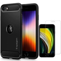 Pouzdro SPIGEN iPhone SE 2020 Rugged Armor Black Black Case