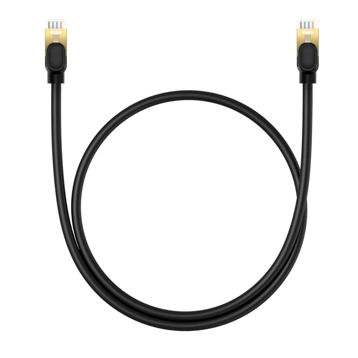 [RETURNED ITEM] Baseus rychlý kulatý síťový kabel RJ45 40Gbps Cat. 8 0,5m černá