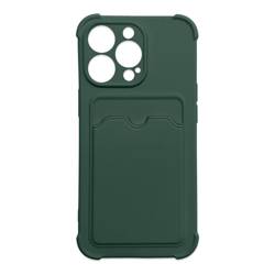 Card Armor Case pouzdro kryt pro Xiaomi Redmi Note 10 / Redmi Note 10S card wallet silikonový armoured pouzdro Air Bag green