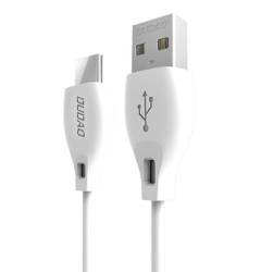 Dudao kabel kabel USB Type C 2.1A 1m bílý (L4T 1m bílý)