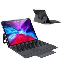 Dux Ducis Touchpad Pouzdro na klávesnici Pouzdro na tablet Bezdrátová Bluetooth klávesnice iPad Pro 12,9&#39;&#39; 2018/2020/2021 černá