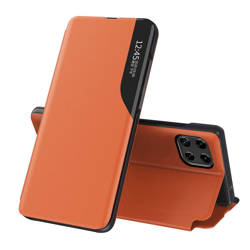 Eco Leather View Case elegantní pouzdro pouzdro s klopou a funkcí stojánku Samsung Galaxy A22 4G oranžové