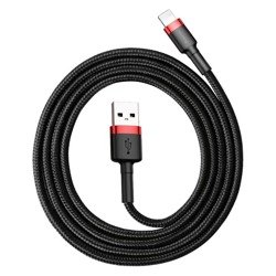 Kabel Lightning USB BASEUS Cafule 2,4A 1m černá/červená