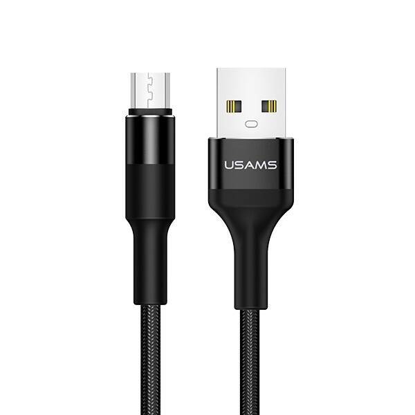 Kabel Opletený USAMS MicroUSB 2A 1,2m U5 SJ224USB01 US-SJ224 Black