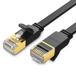 Kabel UGREEN NW106 Ethernet RJ45 Cat.7 STP Flat 1,5 m černý