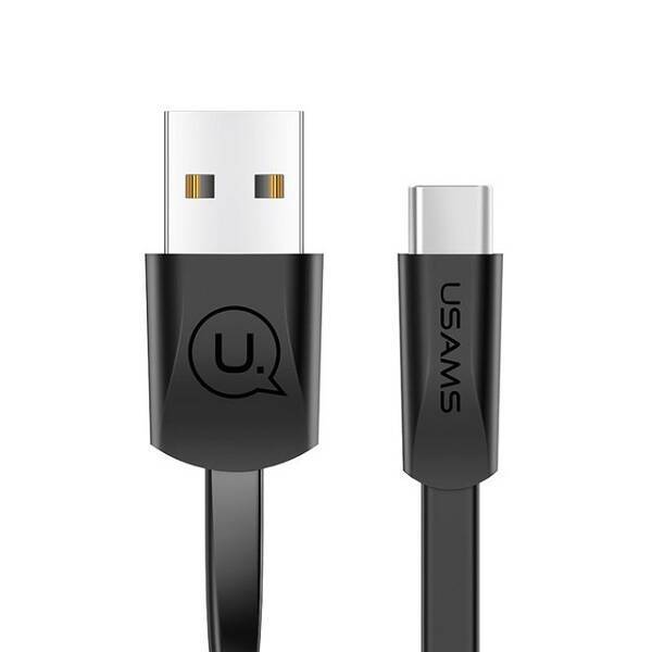 Kabel USAMS USB-C Flatbed 1,2 m černá