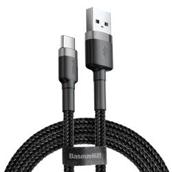 Kabel USB-C BASEUS Cafule 2A 2m šedá/černá