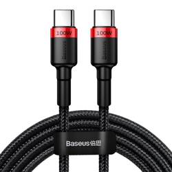 Kabel USB-C BASEUS Cafule QC 3.0 PD 2.0 100W 5A 2m červená/černá