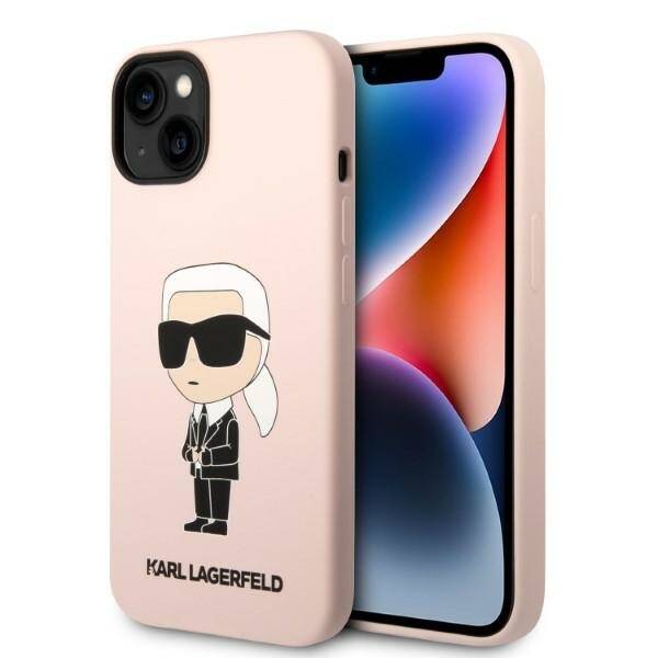 Karl Lagerfeld KLHMP14MSNIKBCP iPhone 14 Plus 6,7" hardcase pink/pink Silicone Ikonik MagSafe