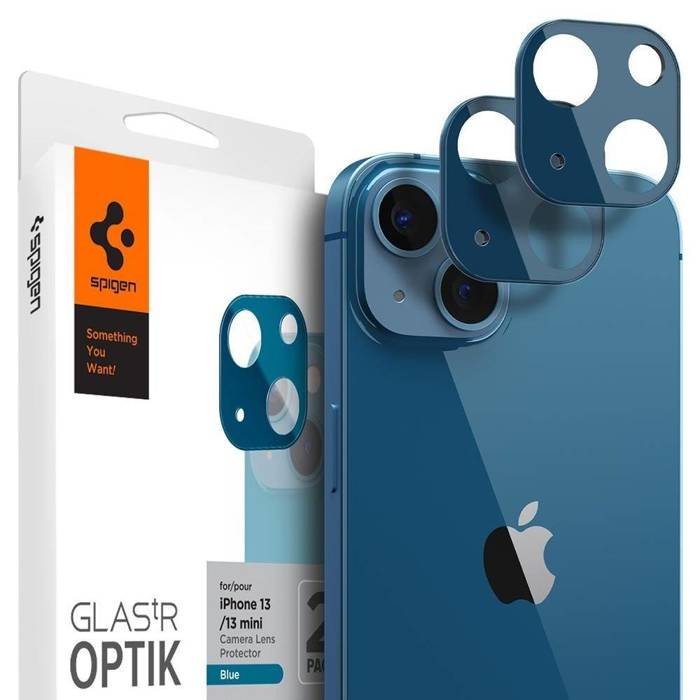 Kryt na fotoaparát SPIGEN iPhone 13 Mini / 13 Optik.Tr Ochranný kryt na fotoaparát 2 balení modrý