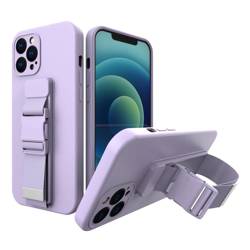 Lano case gel pouzdro s taškou na řetízek iPhone 12 Pro fialová