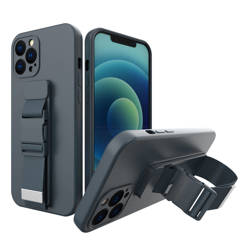 Lano case gel pouzdro s taškou na řetízkové vodítko iPhone 12 Pro Max navy blue