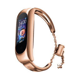 Náhradní kovový náramek s řetízkem řemínek pro Xiaomi Mi Band 6 / 5 / 4 / 3 rose gold