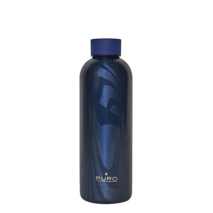 Nerezová termo láhev Puro Hot&amp;Cold 500 ml Optic - Stripe Dark Blue