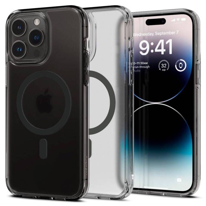 Obal Case Spigen Ultra Hybrid Mag MagSafe iPhone 14 Pro Frost Black Case