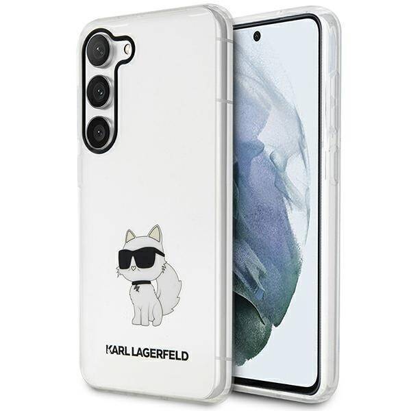 Obal Karl Lagerfeld KLHCS23MHNCHTCT S23 Plus S916 transparentní hardcase Ikonik Choupette Case