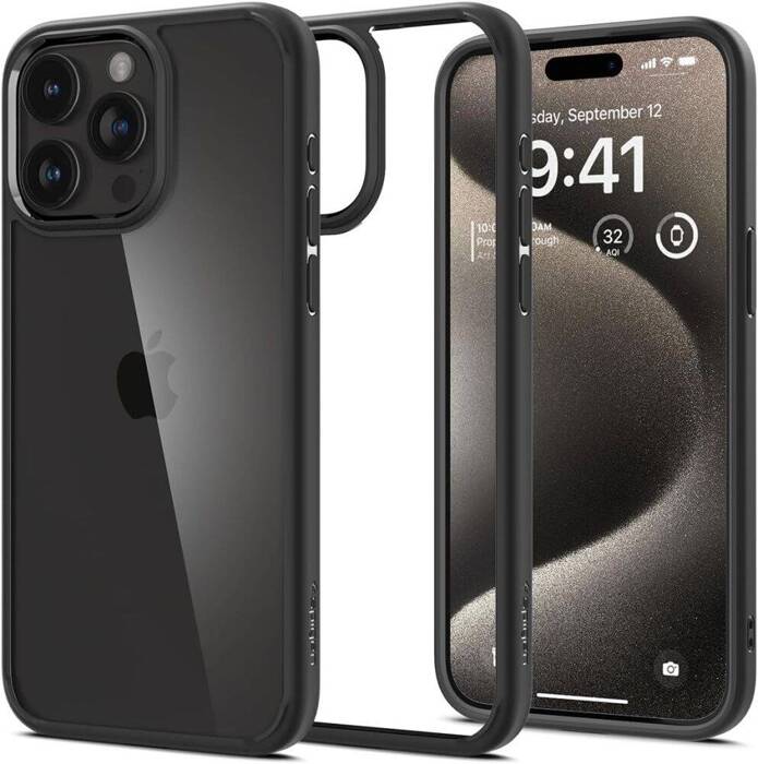 Obal Spigen Ultra Hybrid iPhone 15 Pro MATTE Černá