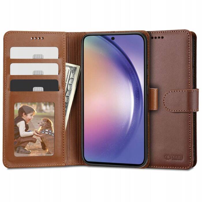 Obal Tech-protect Peněženka Galaxy A54 5G Brown