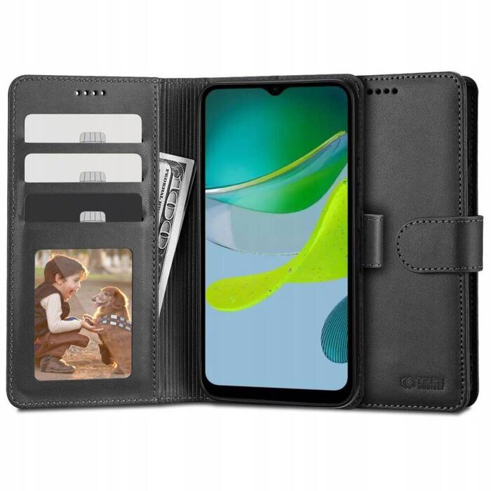 Obal Tech-protect Peněženka Motorola Moto E13 Black Case