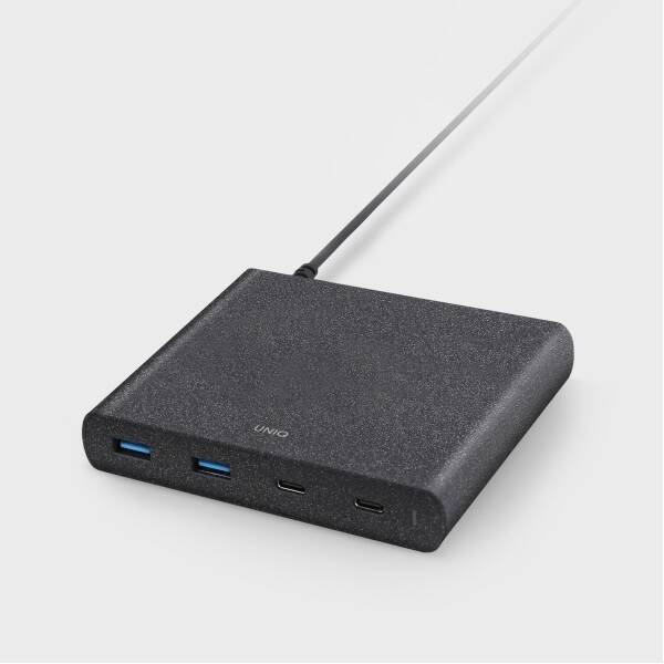 Objednávka Uniq . síť. HUB Surge 90W černý / uhlově černý 2xUSB Quick Charge 3.0 + 2xUSB-C PD 3.0 (LITHOS Collective)