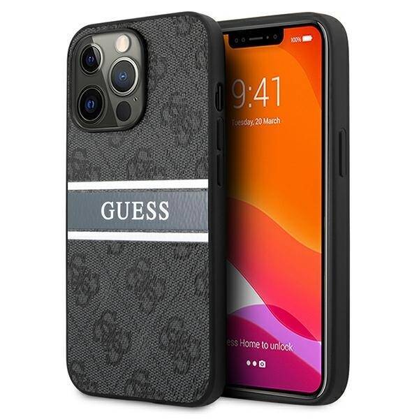 Pevné Pouzdro GUESS Apple iPhone 13 Pro 4G Stripe Grey