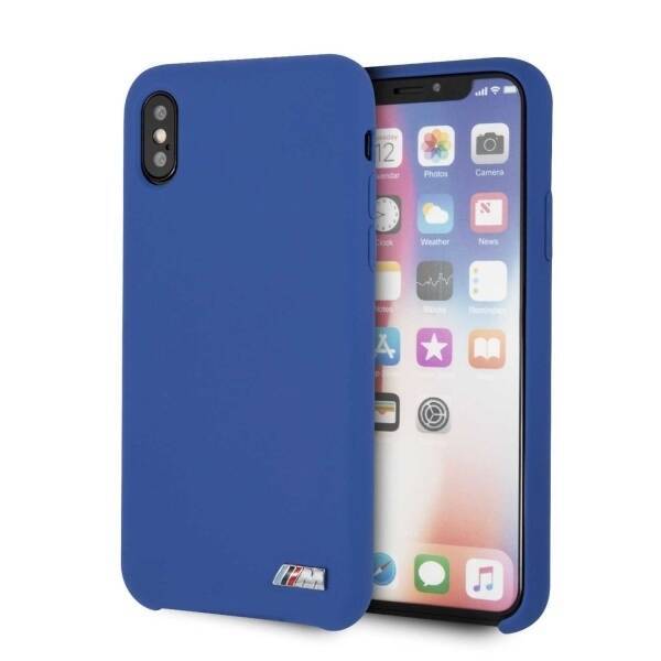 Pouzdro BMW iPhone Xs Silikonové pouzdro M Collection Blue