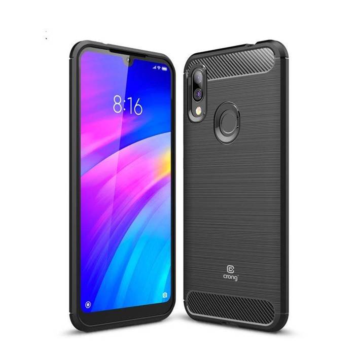 Pouzdro Crong Měkký pancéřový kryt Xiaomi Redmi 7 černý