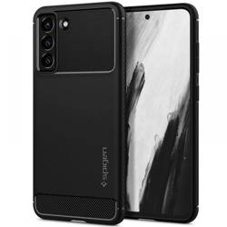 Pouzdro Galaxy S21 Fe Rugged Armor MATTE Black Case + 3MK SPIGEN Sklo Lite