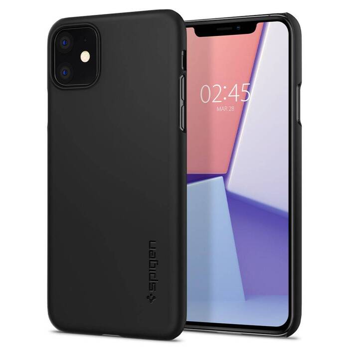 Pouzdro SPIGEN Apple Iphone 11 Thin Fit Black Black Case