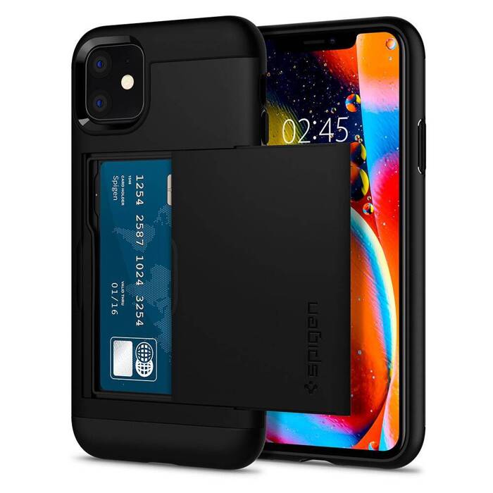 Pouzdro SPIGEN Slim Armor Cs Apple Iphone 11 Black Black Case