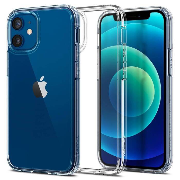 Pouzdro SPIGEN Ultra Hybrid iPhone 12 Mini průhledné pouzdro