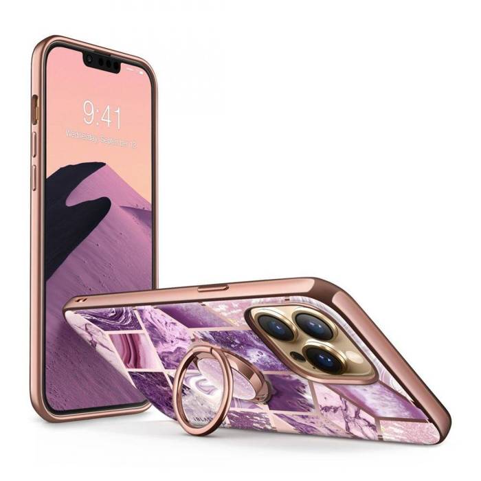 Pouzdro iPhone 13 Pro Max Supcase Cosmo Snap Marble Purple Case