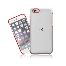 Pouzdro iPhone 6 6S SEVENMILLI Real Metal ALU Silver / Red