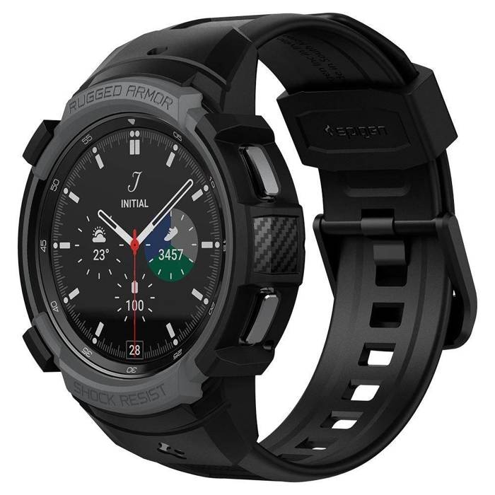 Řemínek Galaxy Watch 4 Classic 46 MM Rugged Armor „pro“ SPIGEN v šedém uhlí