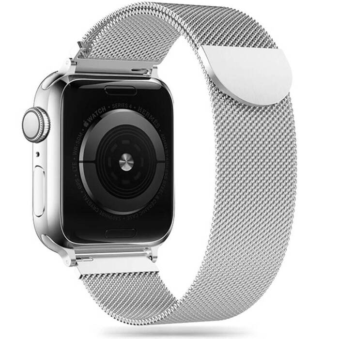 Řemínek TECH-PROTECT Milaneseband Apple Hodinky 1/2/3/4 (42/44 mm) Stříbrná