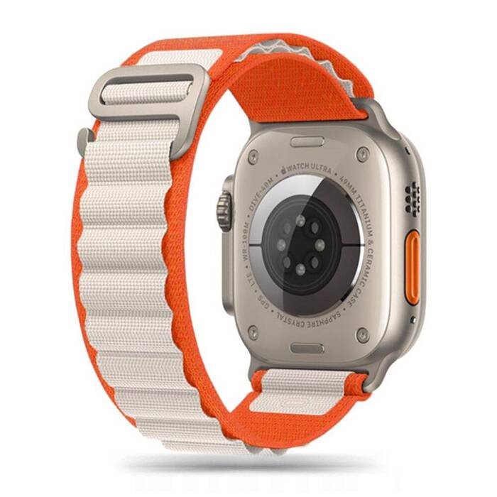 TECH-PROTECT NYLON PRO Apple Watch 4 / 5 / 6 / 7 / 8 / SE / ULTRA (42 / 44 / 45 / 49 MM) ORANŽOVÁ / PĚNOVÁ