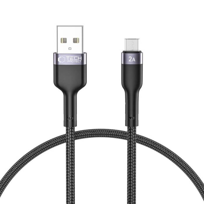 TECH-PROTECT ULTRABOOST MICRO-USB KABEL 2,4A 25CM ČERNÝ