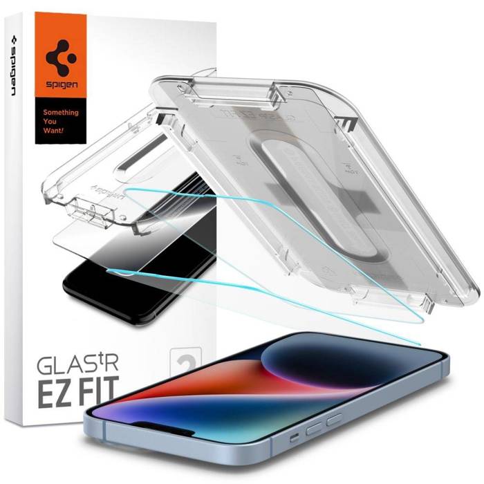 TEPELNÉ Tempered Glass SPIGEN iPhone 13 PRO MAX GLAS.TR "EZ FIT" 2 BALENÍ