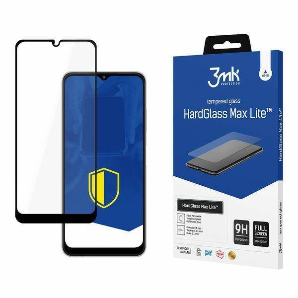 Tempered Glass 3MK Samsung Galaxy A22 5G černé HardGlass Max Lite