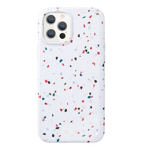 UNIQ pouzdro Coehl Terrazzo iPhone 12/12 Pro 6.1&quot; bílá / přírodní bílá