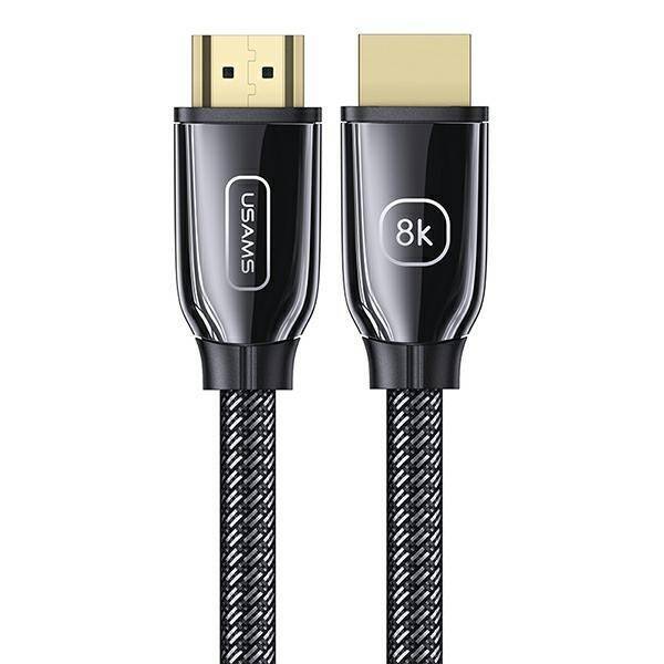 USAMS Kabel HDMI - HDMI 2.1 U67 2m 8K černá / černá Ultra HD SJ497HD01 (US-SJ497)