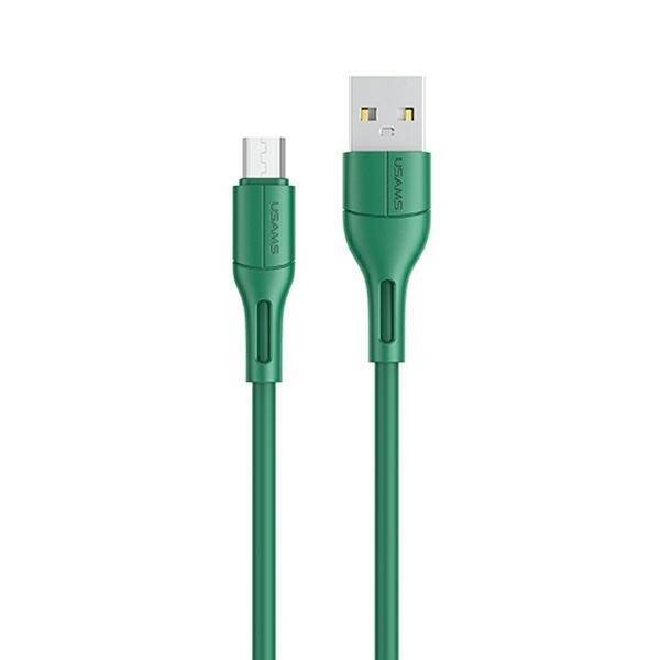 USAMS U68 microUSB 2A Fast Charge Kabel 1m zelený / zelený SJ502USB04 (US-SJ502)