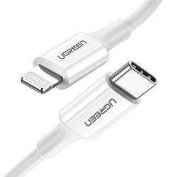 Ugreen kabel MFi USB Type C - Lightning 3A kabel 0,5 m bílý (US171)