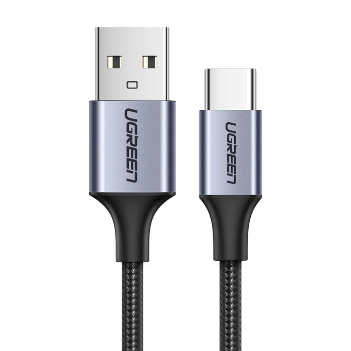 Ugreen kabel USB - USB Type C Quick Charge 3.0 kabel 3A 1m šedý (60126)