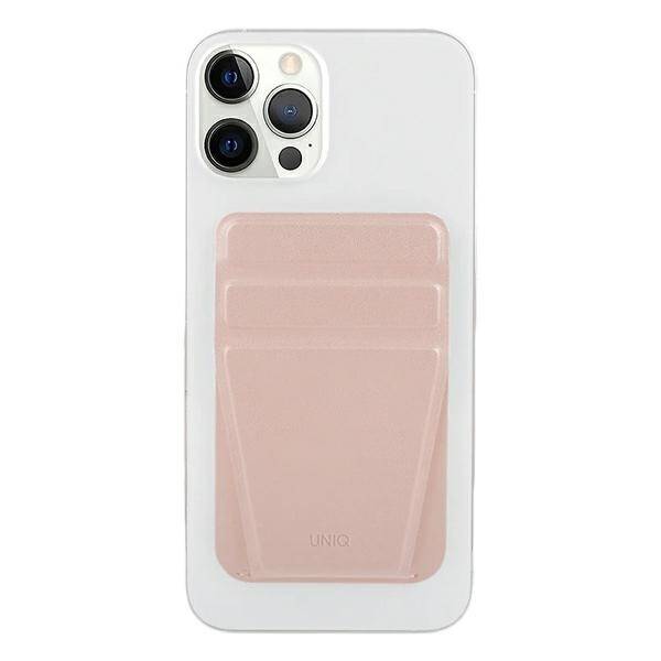 Uniq Lyft magnetický stojánek na telefon nacvakávací stojánek a držák na karty růžová / růžová