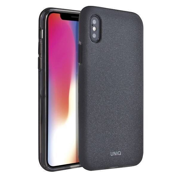 Uniq pouzdro Lithos iPhone Xs Max černý / uhlově černý