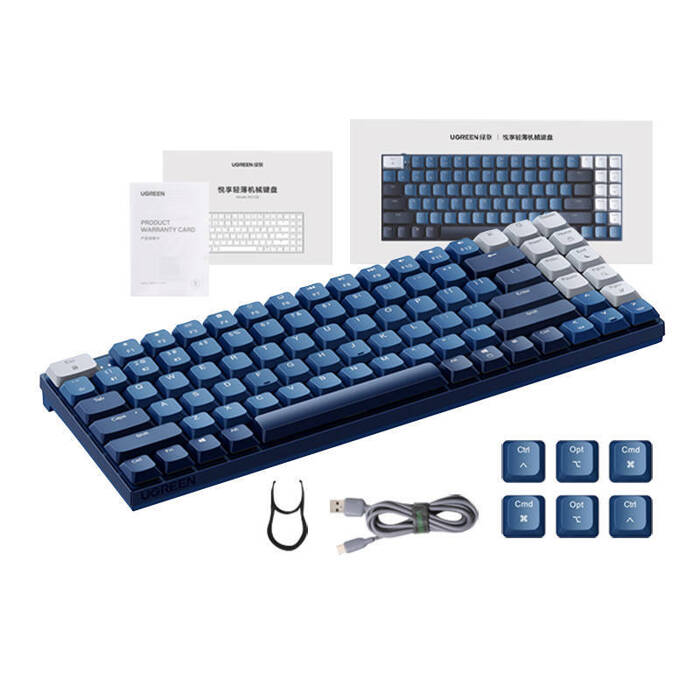 Wireless mechanical keyboard UGREEN KU102 BT (Blue)