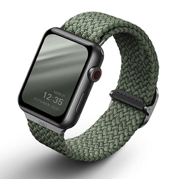 Uniq Aspen Apple Watch 44 42 45mm Braided green cypress green