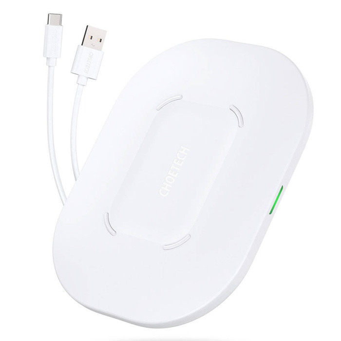 Choetech wireless fast charger kit 15W LED white (T550-F) + USB charger ...